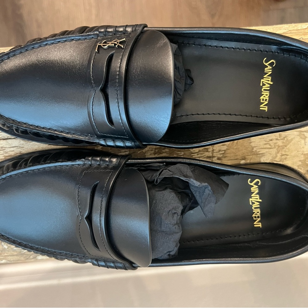 SAINT LAURENT Classic Penny Smooth Loafers - Picture 3 of 9